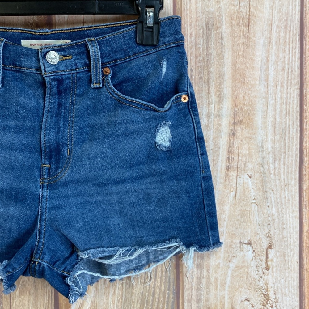 💵Levi’s High Rise Distressed Denim Short Size 29 - Picture 11 of 12